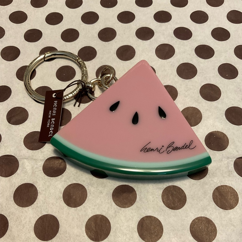 NWT Henri Bendel Watermelon Key Ring Purse Charm - Picture 5 of 8